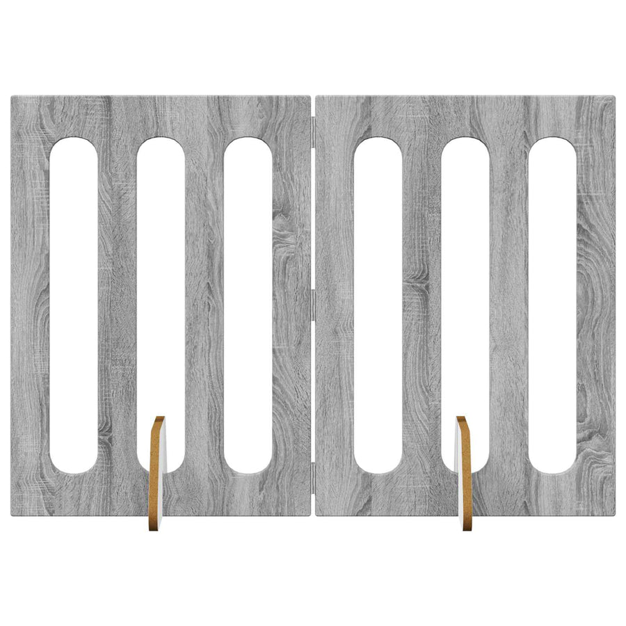 Opvouwbaar huisdierhek 2 pcs Grijze Sonoma 100,5 x 38 x 70 cm
