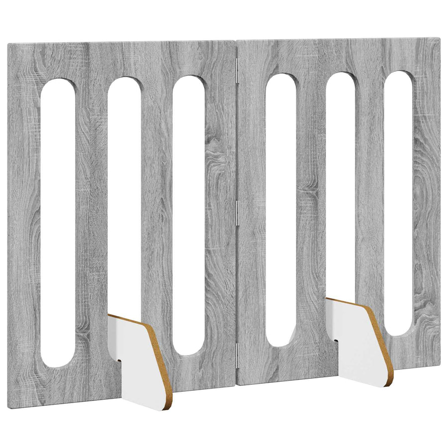 Opvouwbaar huisdierhek 2 pcs Grijze Sonoma 100,5 x 38 x 70 cm