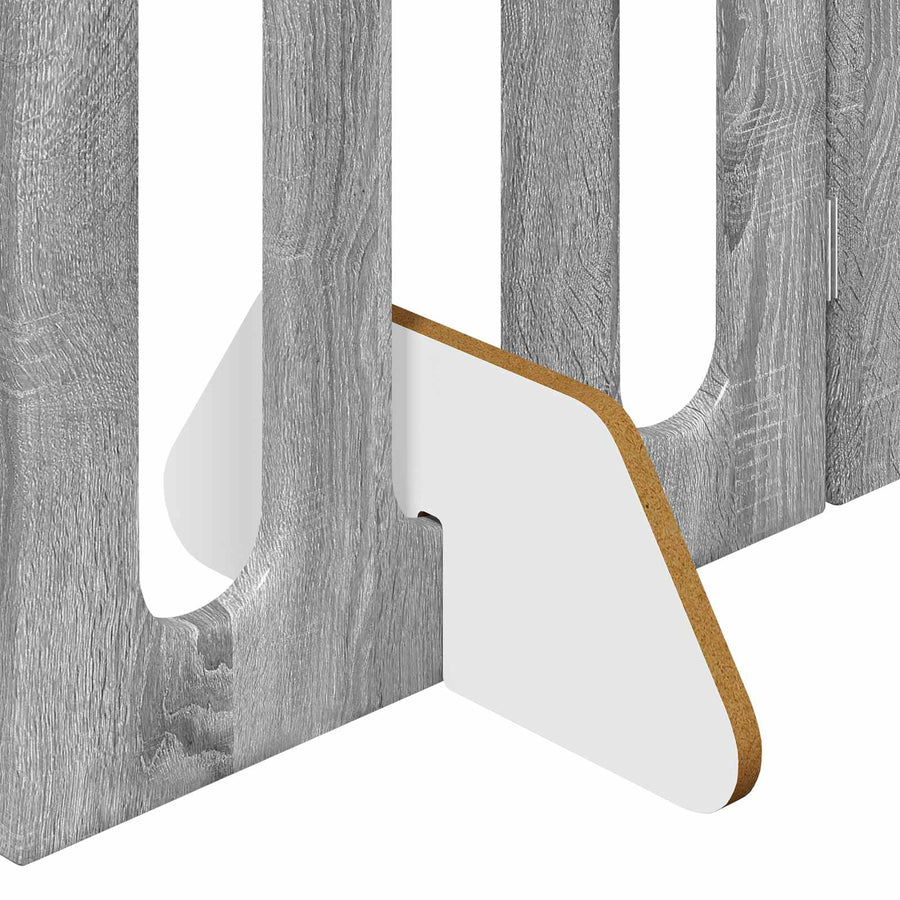 Opvouwbaar huisdierhek 4 pcs Grijze Sonoma 201 x 38 x 70 cm