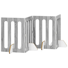 Opvouwbaar huisdierhek 4 pcs Grijze Sonoma 201 x 38 x 70 cm
