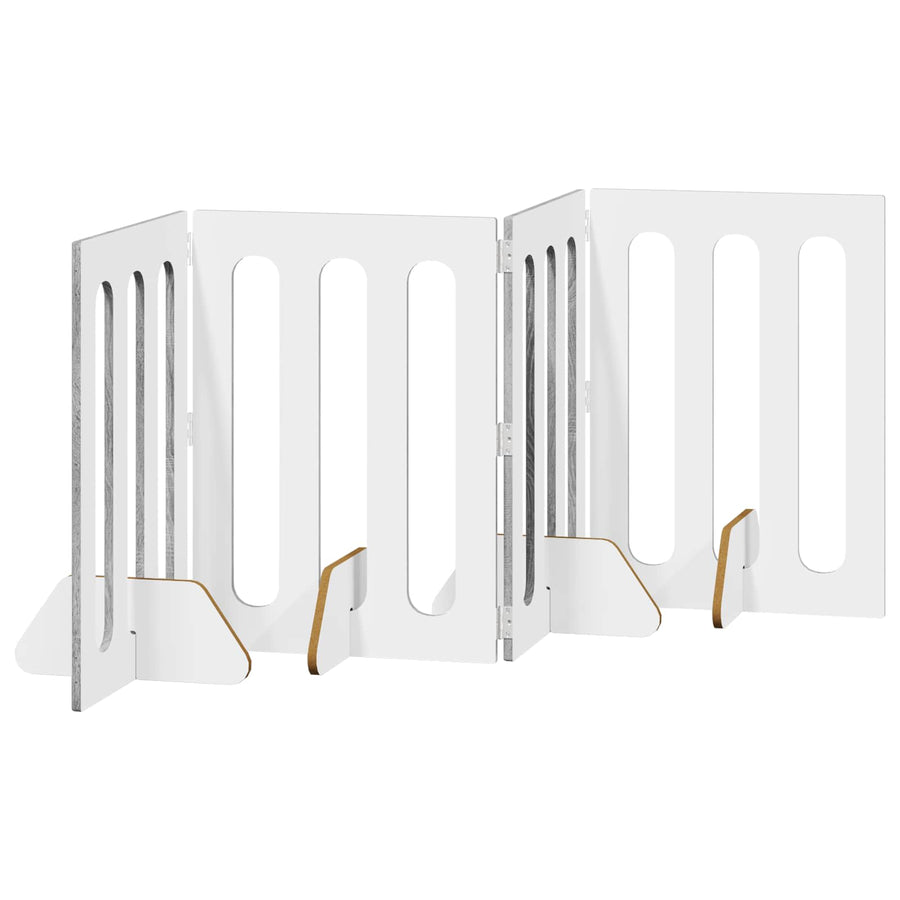 Opvouwbaar huisdierhek 4 pcs Grijze Sonoma 201 x 38 x 70 cm