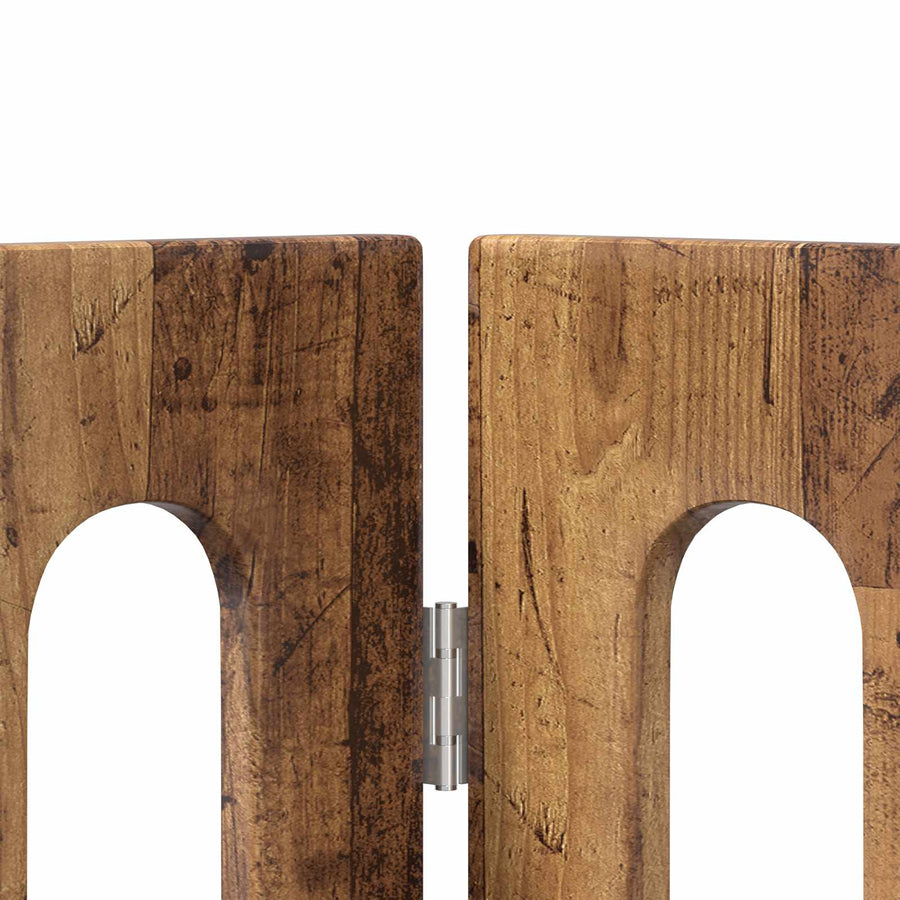 Opvouwbaar huisdierhek 2 pcs Eikenhout 100,5 x 38 x 70 cm