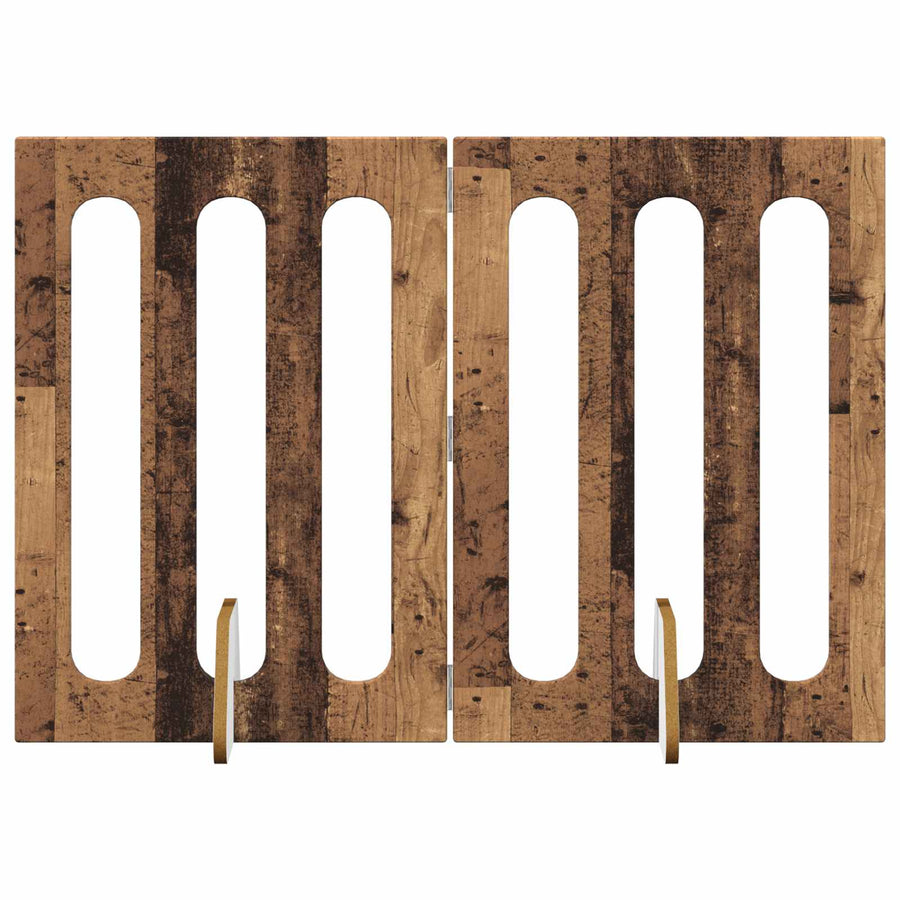 Opvouwbaar huisdierhek 2 pcs Eikenhout 100,5 x 38 x 70 cm
