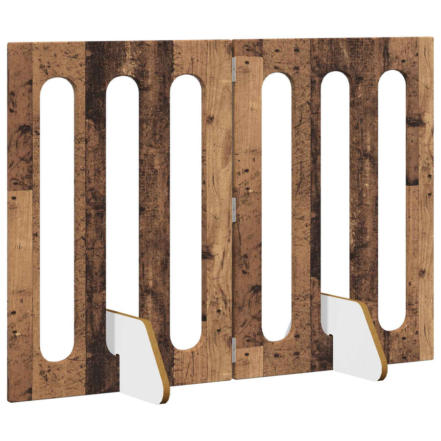Opvouwbaar huisdierhek 2 pcs Eikenhout 100,5 x 38 x 70 cm