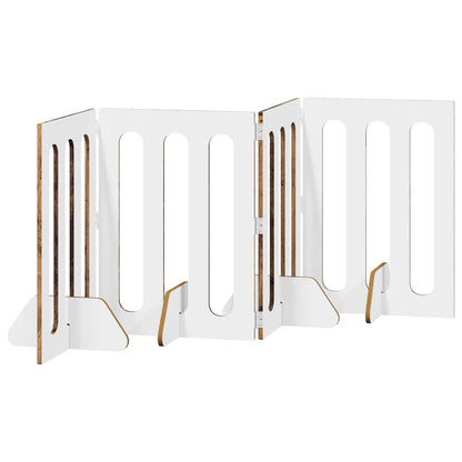 Opvouwbaar huisdierhek 4 pcs Eikenhout 201 x 38 x 70 cm