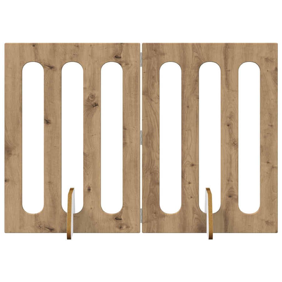 Opvouwbaar huisdierhek 2 pcs Artisan Eik 100,5 x 38 x 70 cm