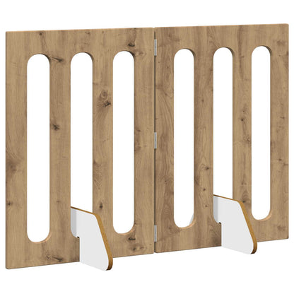 Opvouwbaar huisdierhek 2 pcs Artisan Eik 100,5 x 38 x 70 cm