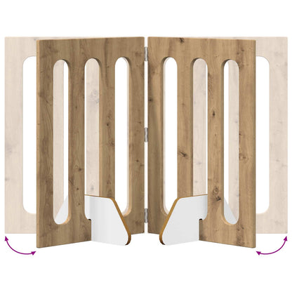 Opvouwbaar huisdierhek 2 pcs Artisan Eik 100,5 x 38 x 70 cm