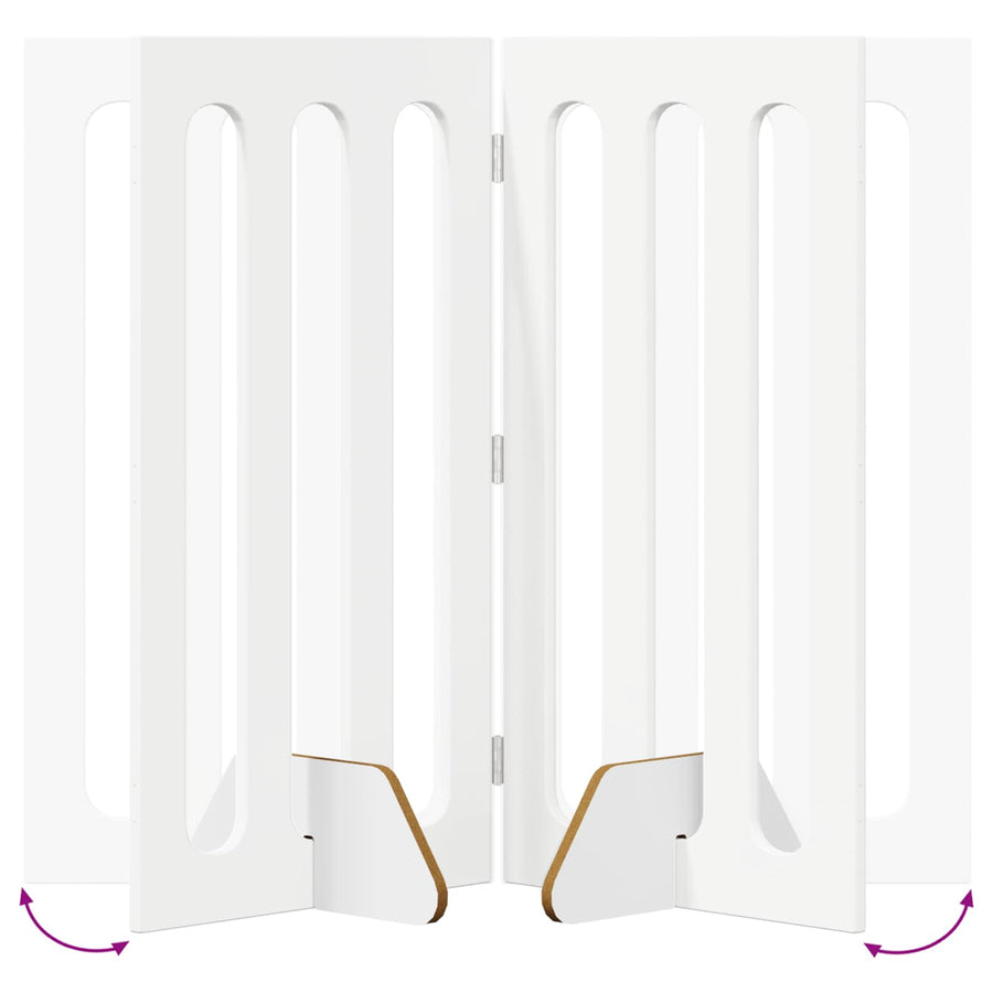 Opvouwbaar huisdierhek 2 pcs Wit 100,5 x 38 x 90 cm