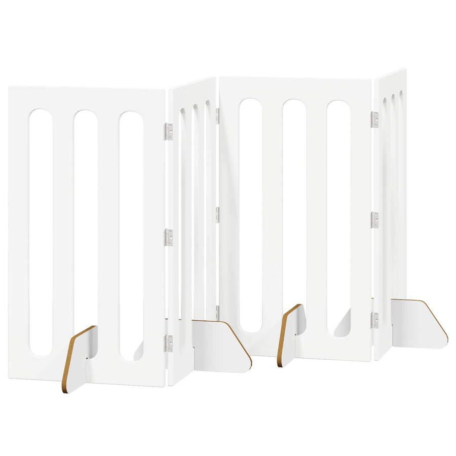 Opvouwbaar huisdierhek 4 pcs Wit 201 x 38 x 90 cm