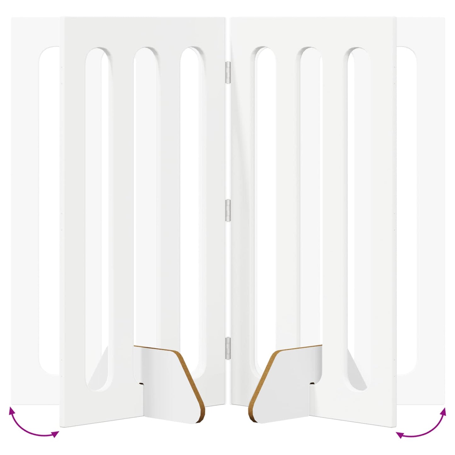 Opvouwbaar huisdierhek 4 pcs Wit 201 x 38 x 90 cm