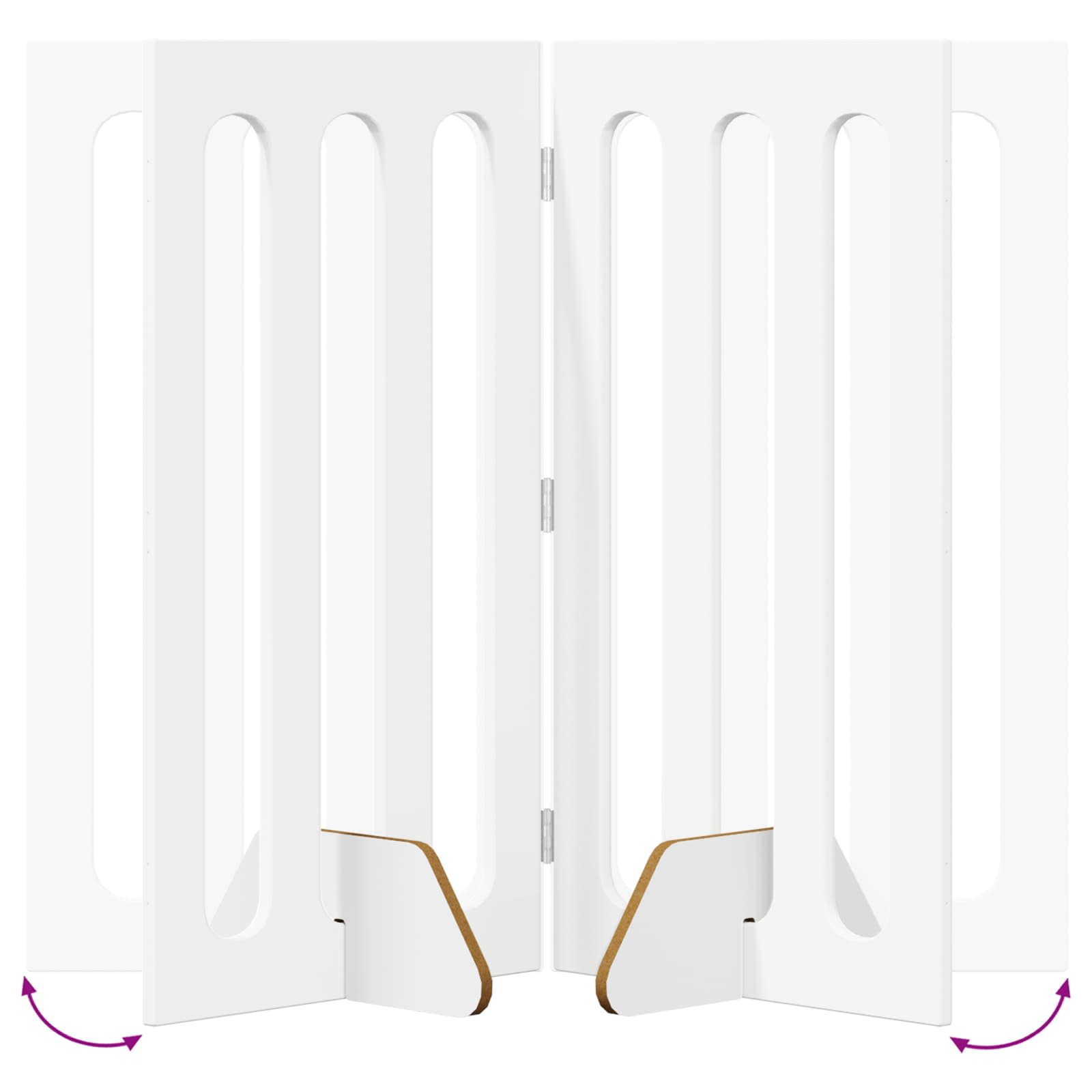 Opvouwbaar huisdierhek 4 pcs Wit 201 x 38 x 90 cm