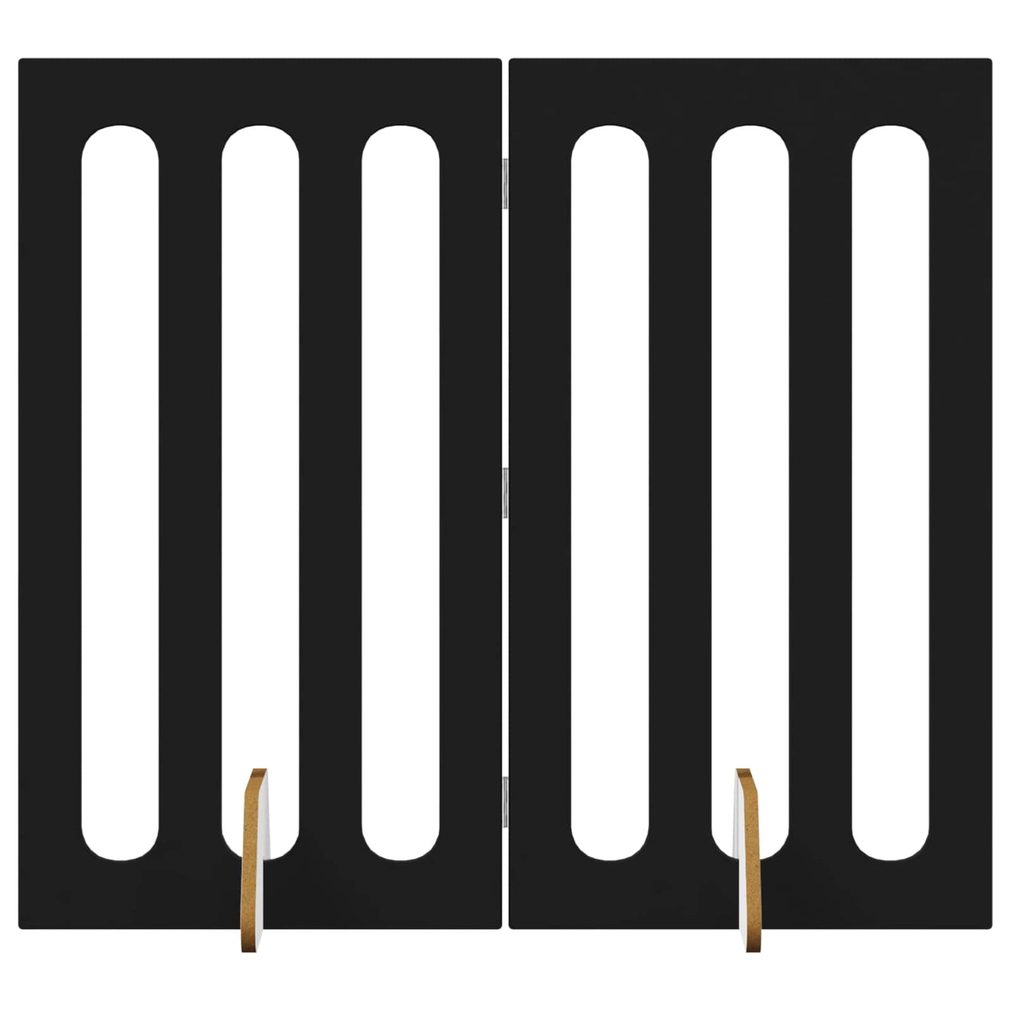 Opvouwbaar huisdierhek 2 pcs Zwarte Eik 100,5 x 38 x 90 cm