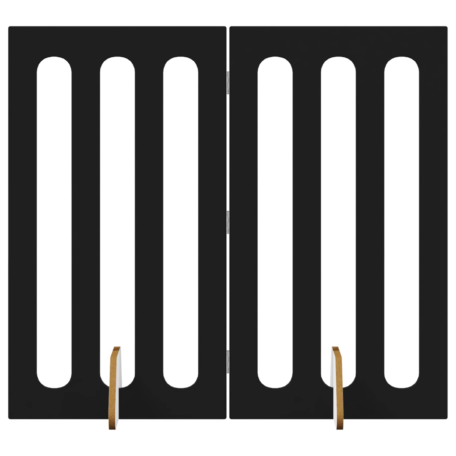 Opvouwbaar huisdierhek 2 pcs Zwarte Eik 100,5 x 38 x 90 cm