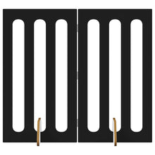 Opvouwbaar huisdierhek 2 pcs Zwarte Eik 100,5 x 38 x 90 cm