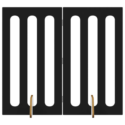 Opvouwbaar huisdierhek 2 pcs Zwarte Eik 100,5 x 38 x 90 cm