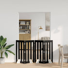 Huisdierhek opvouwbaar 4 panelen zwarte eik 201x38x90 cm