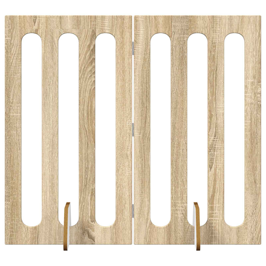 Opvouwbaar huisdierhek 2 pcs Sonoma Eiken 100,5 x 38 x 90 cm