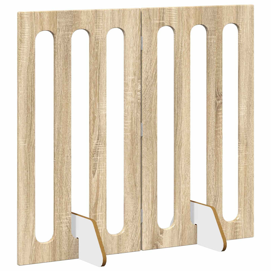 Opvouwbaar huisdierhek 2 pcs Sonoma Eiken 100,5 x 38 x 90 cm