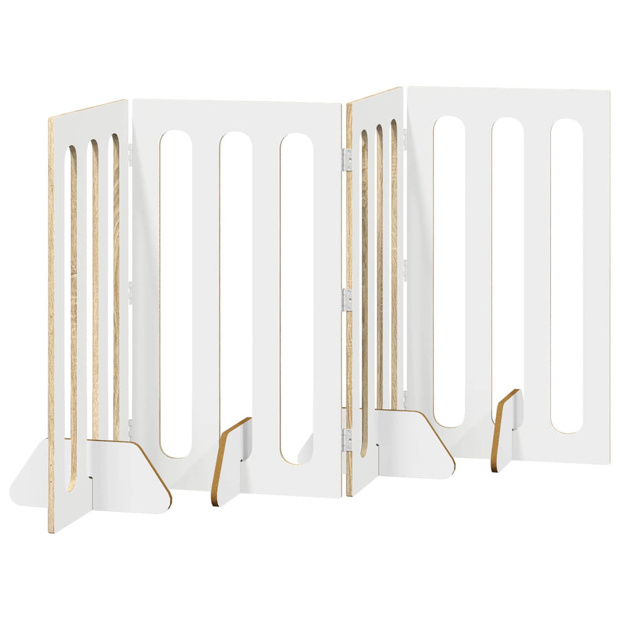 Opvouwbaar huisdierhek 4 pcs Sonoma Eiken 201 x 38 x 90 cm