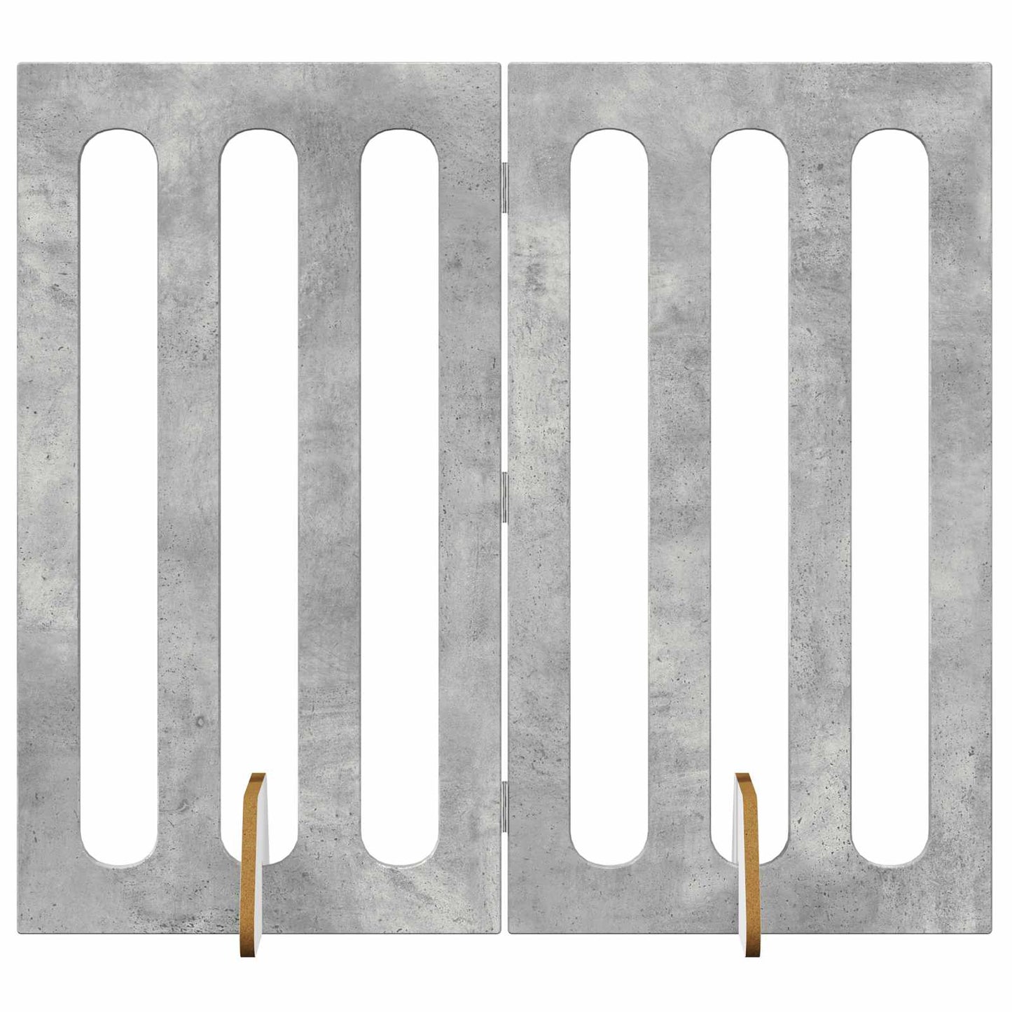 Opvouwbaar huisdierhek 2 pcs Beton Grijs 100,5 x 38 x 90 cm