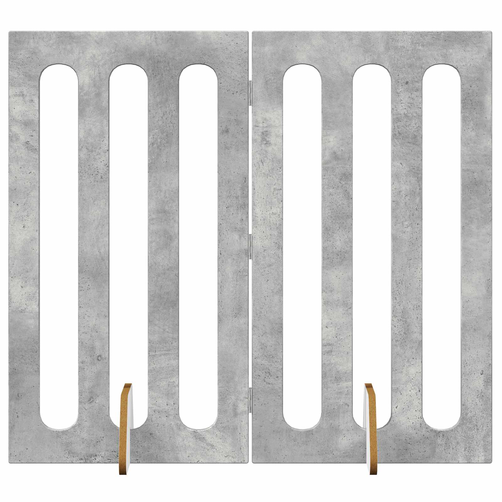 Opvouwbaar huisdierhek 2 pcs Beton Grijs 100,5 x 38 x 90 cm