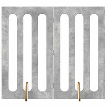 Opvouwbaar huisdierhek 2 pcs Beton Grijs 100,5 x 38 x 90 cm