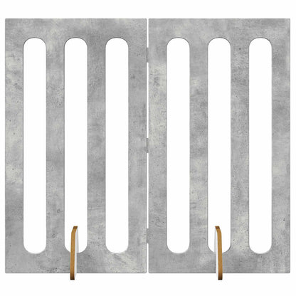 Opvouwbaar huisdierhek 2 pcs Beton Grijs 100,5 x 38 x 90 cm