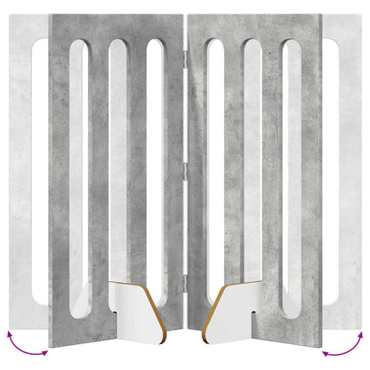 Opvouwbaar huisdierhek 2 pcs Beton Grijs 100,5 x 38 x 90 cm