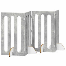 Opvouwbaar huisdierhek 4 pcs Beton Grijs 201 x 38 x 90 cm