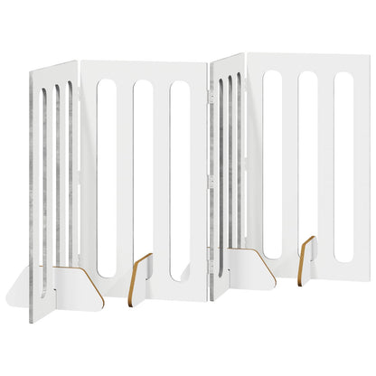 Opvouwbaar huisdierhek 4 pcs Beton Grijs 201 x 38 x 90 cm