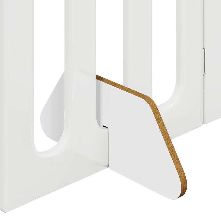 Opvouwbaar huisdierhek 2 pcs Hoogglans Wit 100,5 x 38 x 90 cm