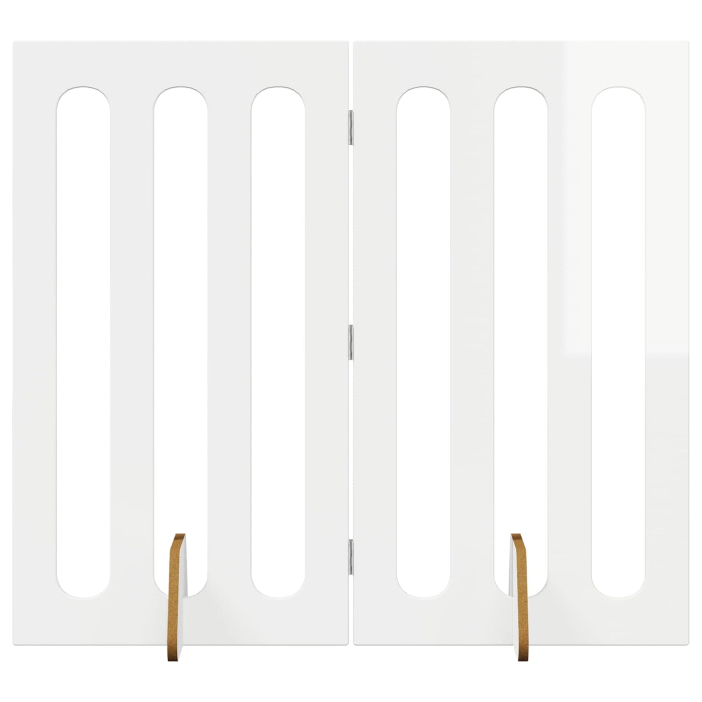 Opvouwbaar huisdierhek 2 pcs Hoogglans Wit 100,5 x 38 x 90 cm