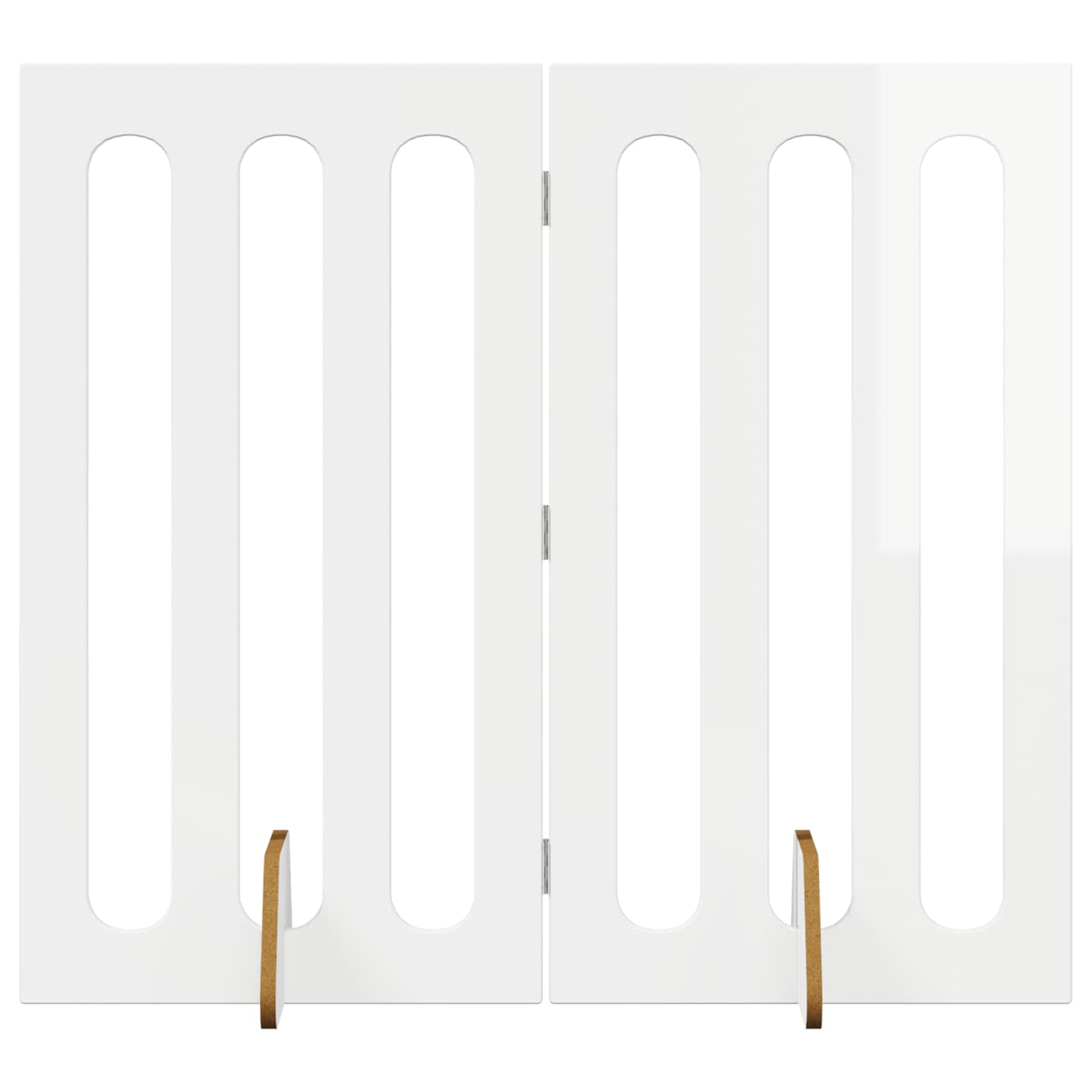 Opvouwbaar huisdierhek 2 pcs Hoogglans Wit 100,5 x 38 x 90 cm