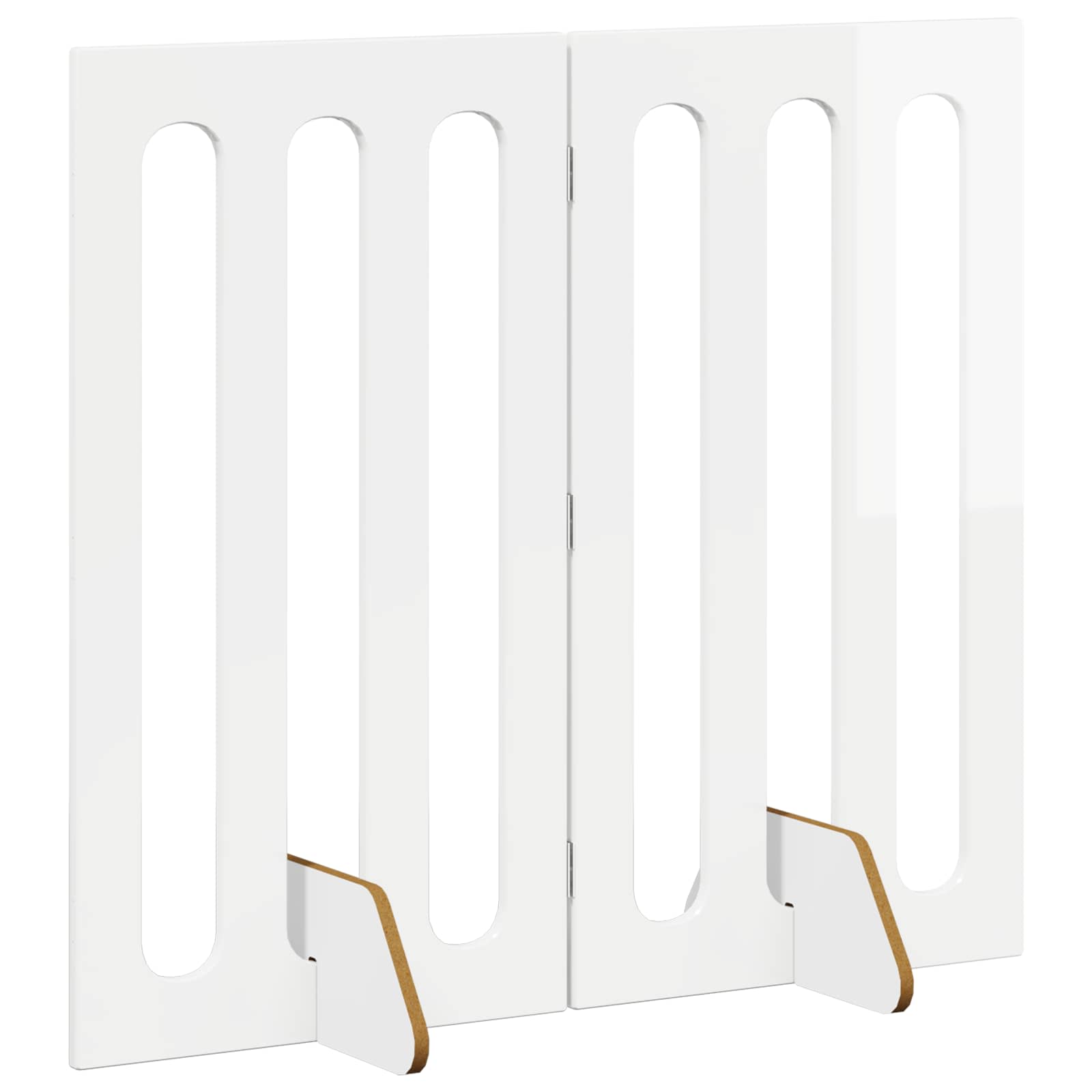 Opvouwbaar huisdierhek 2 pcs Hoogglans Wit 100,5 x 38 x 90 cm