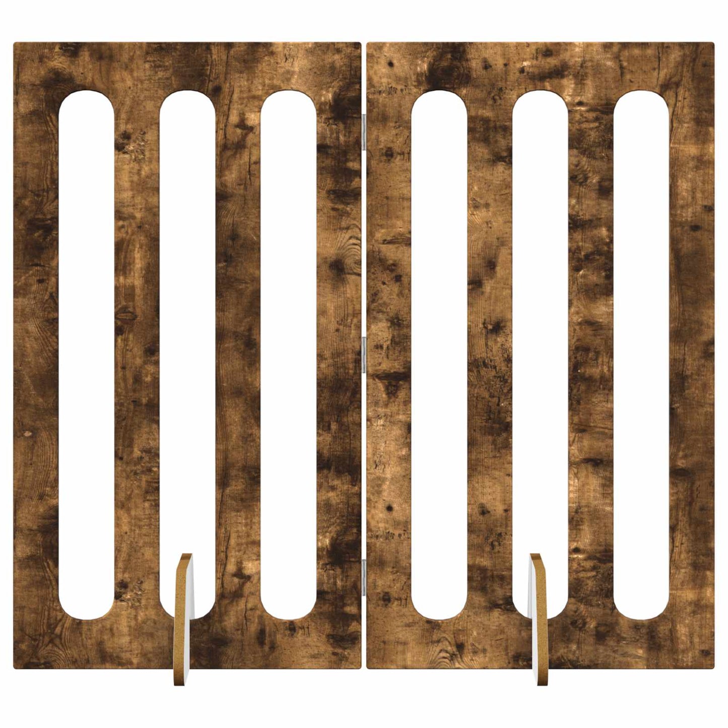 Opvouwbaar huisdierhek 2 pcs Gerookte Eik 100,5 x 38 x 90 cm