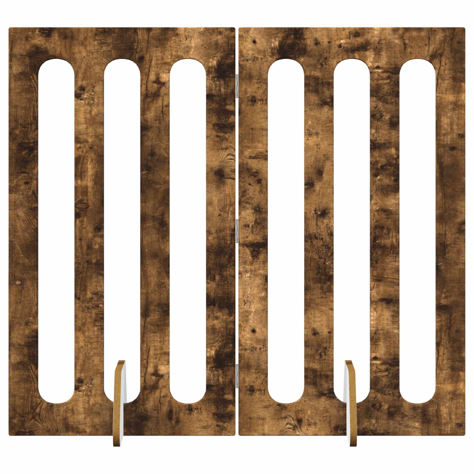 Opvouwbaar huisdierhek 2 pcs Gerookte Eik 100,5 x 38 x 90 cm