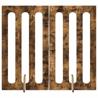 Opvouwbaar huisdierhek 2 pcs Gerookte Eik 100,5 x 38 x 90 cm