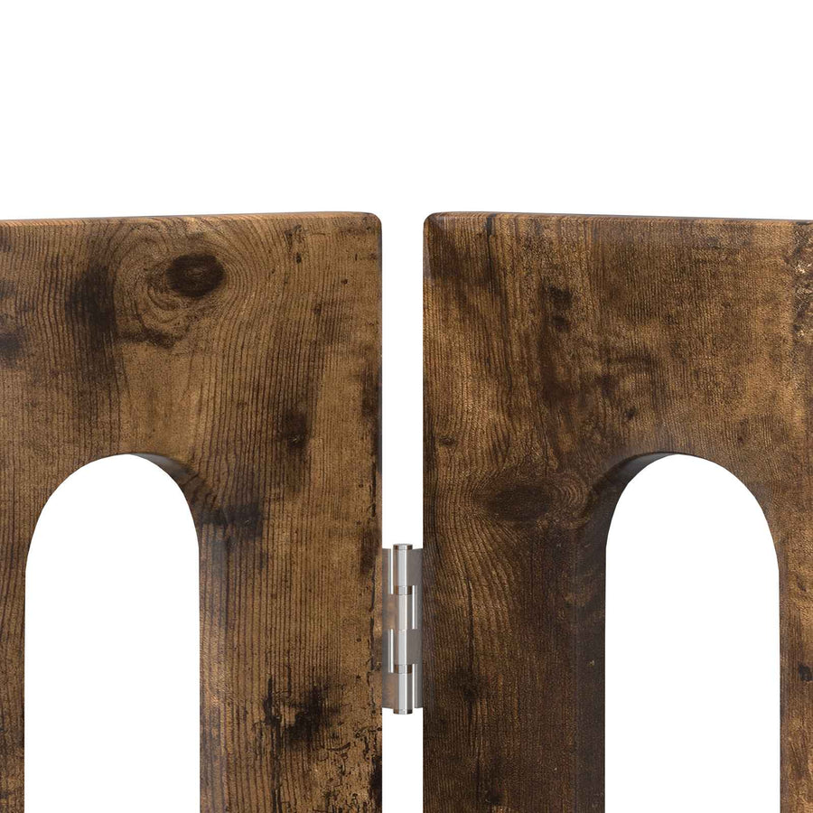 Opvouwbaar huisdierhek 4 pcs Gerookte Eik 201 x 38 x 90 cm