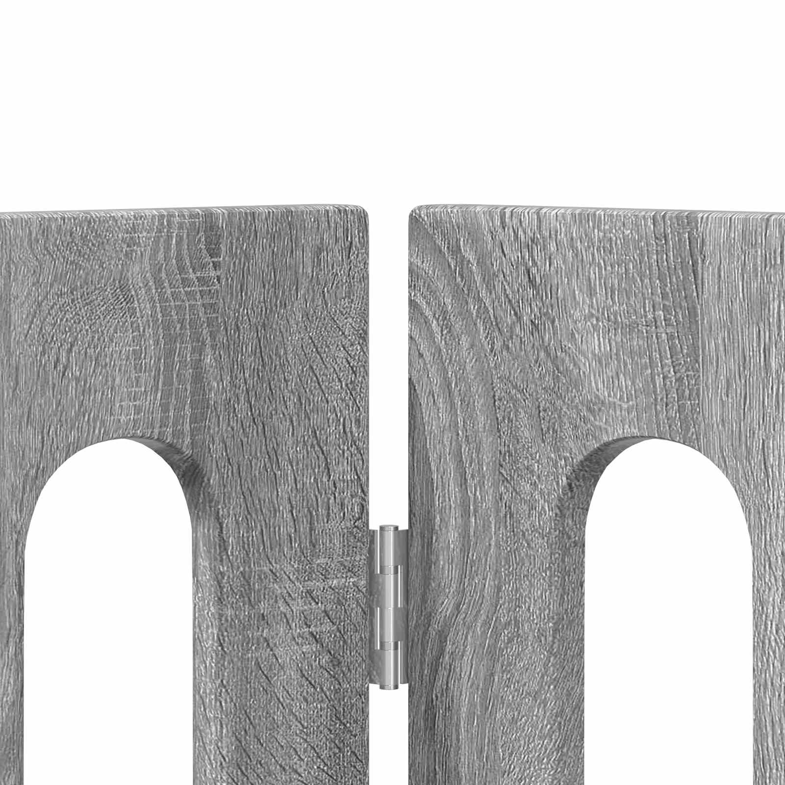 Opvouwbaar huisdierhek 2 pcs Grijze Sonoma 100,5 x 38 x 90 cm
