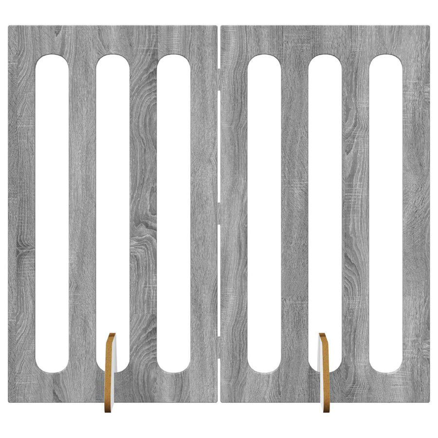 Opvouwbaar huisdierhek 2 pcs Grijze Sonoma 100,5 x 38 x 90 cm