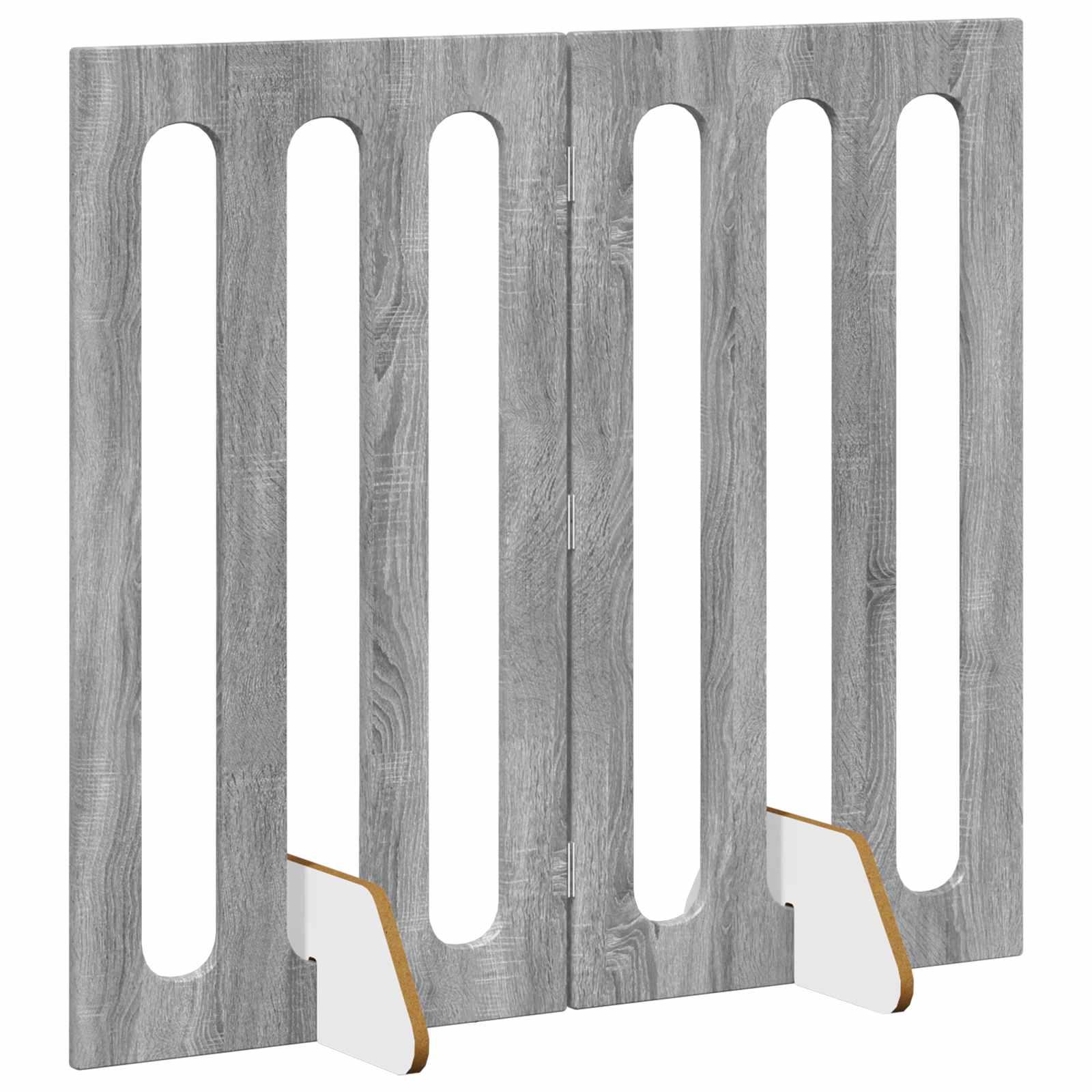 Opvouwbaar huisdierhek 2 pcs Grijze Sonoma 100,5 x 38 x 90 cm