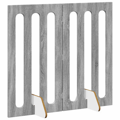 Opvouwbaar huisdierhek 2 pcs Grijze Sonoma 100,5 x 38 x 90 cm