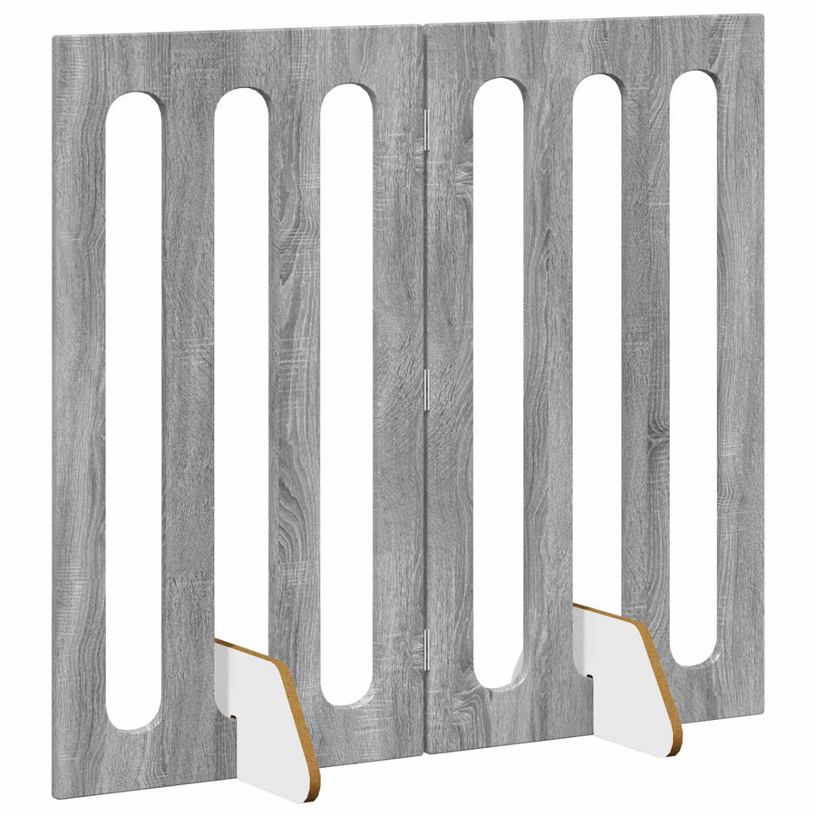 Opvouwbaar huisdierhek 2 pcs Grijze Sonoma 100,5 x 38 x 90 cm