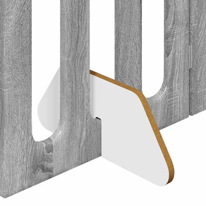 Opvouwbaar huisdierhek 4 pcs Grijze Sonoma 201 x 38 x 90 cm