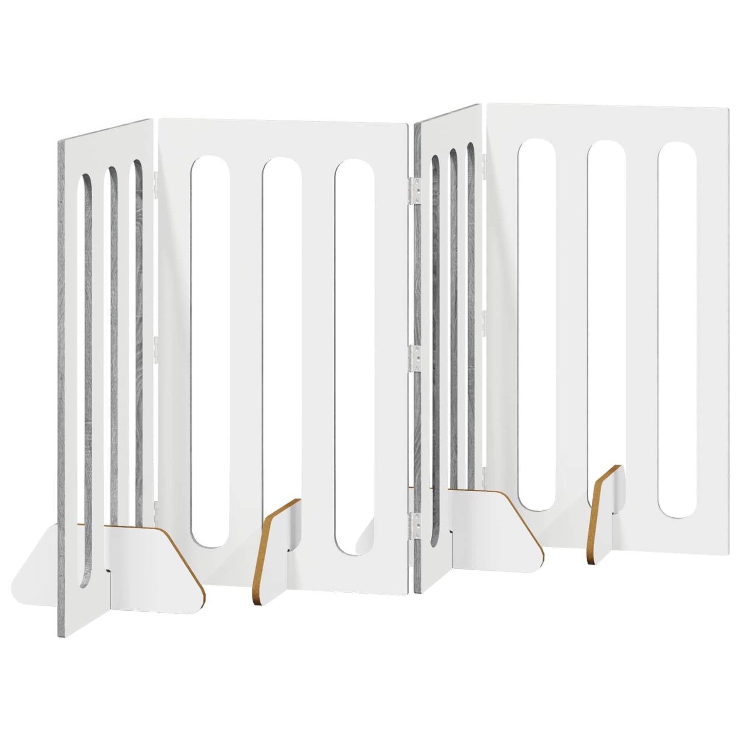 Opvouwbaar huisdierhek 4 pcs Grijze Sonoma 201 x 38 x 90 cm
