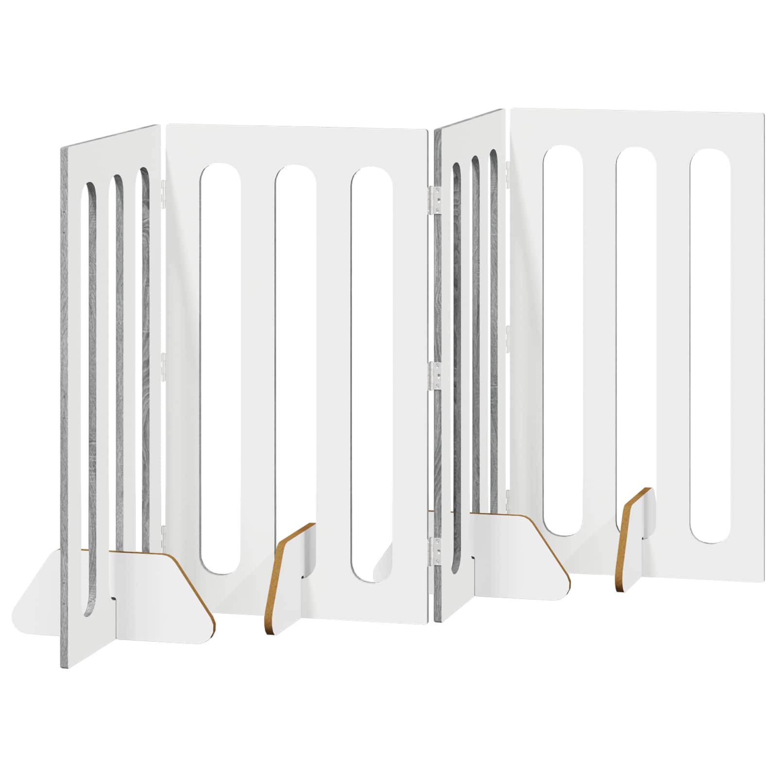 Opvouwbaar huisdierhek 4 pcs Grijze Sonoma 201 x 38 x 90 cm
