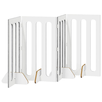Opvouwbaar huisdierhek 4 pcs Grijze Sonoma 201 x 38 x 90 cm