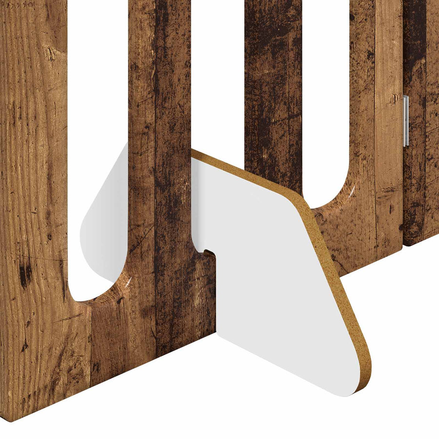 Opvouwbaar huisdierhek 2 pcs Eikenhout 100,5 x 38 x 90 cm