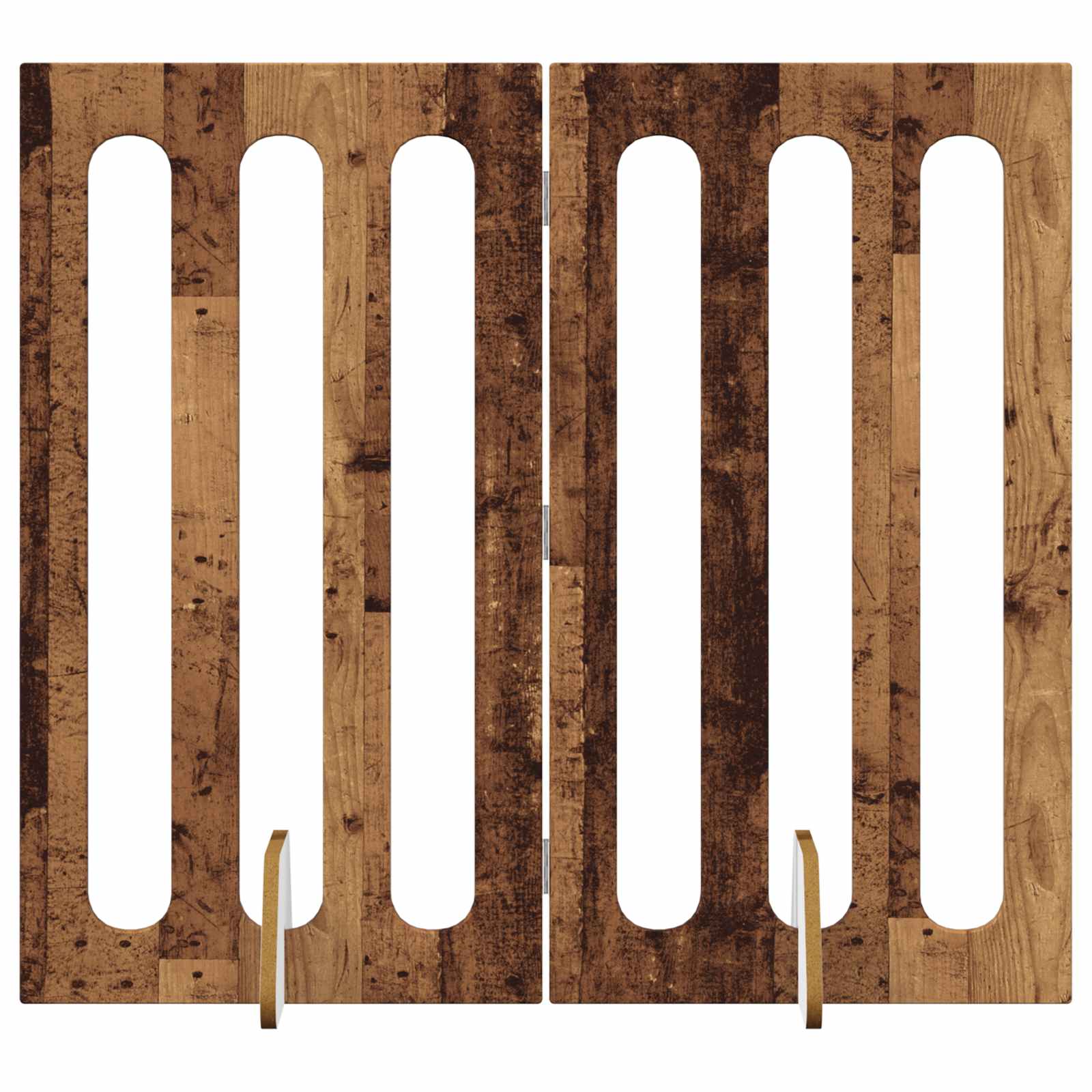 Opvouwbaar huisdierhek 2 pcs Eikenhout 100,5 x 38 x 90 cm